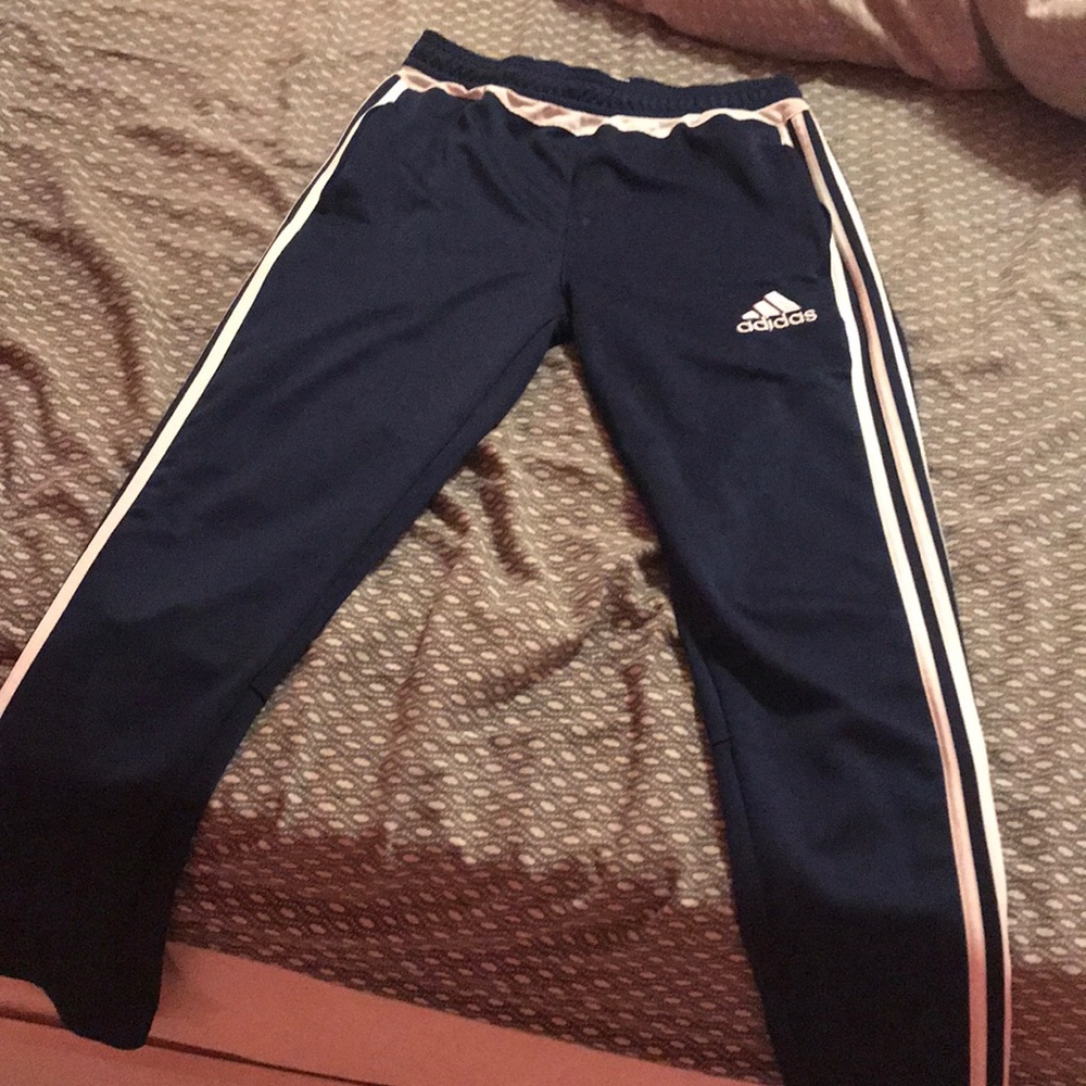 Navy blue adidas sweats